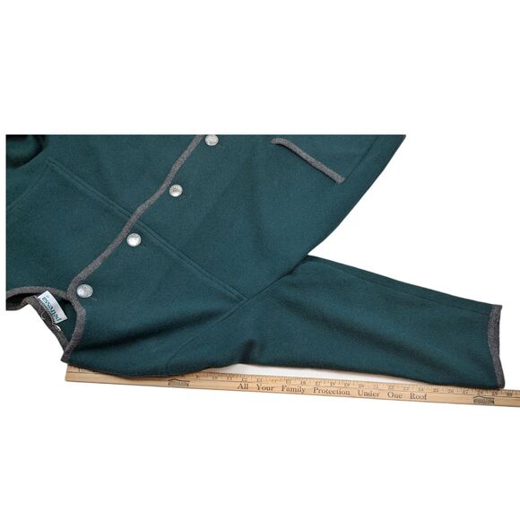 Petressa Blazer Women's 46 Green Wool Blend Edelweiss Embroidery Evergreen VTG - Picture 11 of 11